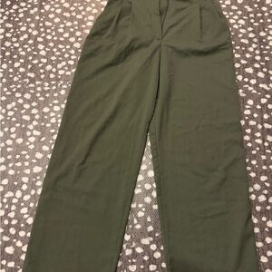 Monki Olive Wide Leg Pants